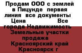 Продам ООО с землей в Пицунде, первая линия, все документы › Цена ­ 9 000 000 - Все города Недвижимость » Земельные участки продажа   . Красноярский край,Красноярск г.